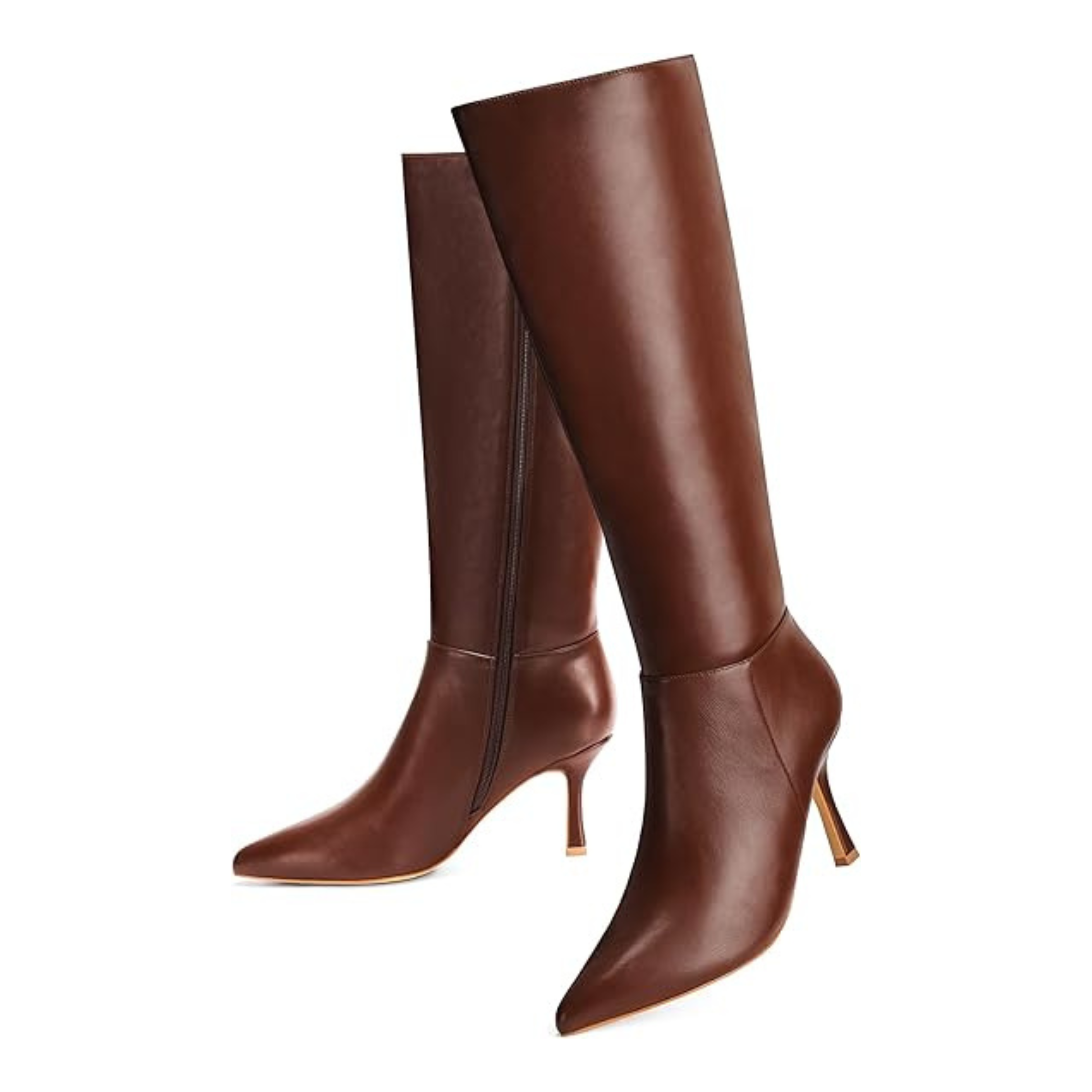 Knee-High Kitten Heel Boots