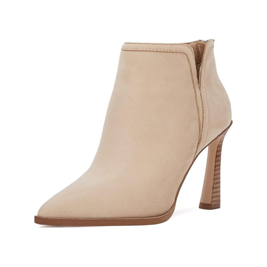 Women’s Pointed Toe Ankle Booties – V-Cut Design, High Heel