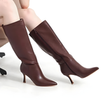 Knee-High Kitten Heel Boots