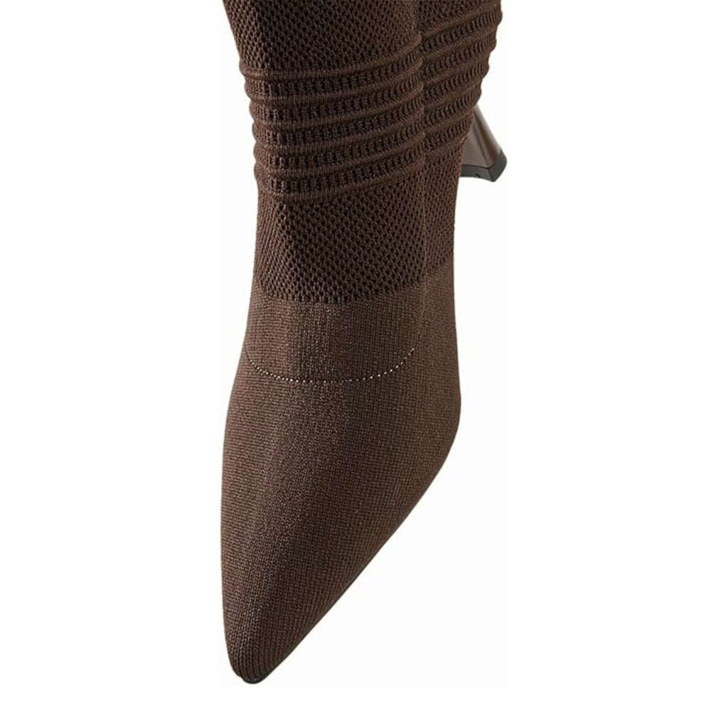 Women’s Pointed Toe Ankle Boots – 3 Inch Kitten Heel, Slip-On