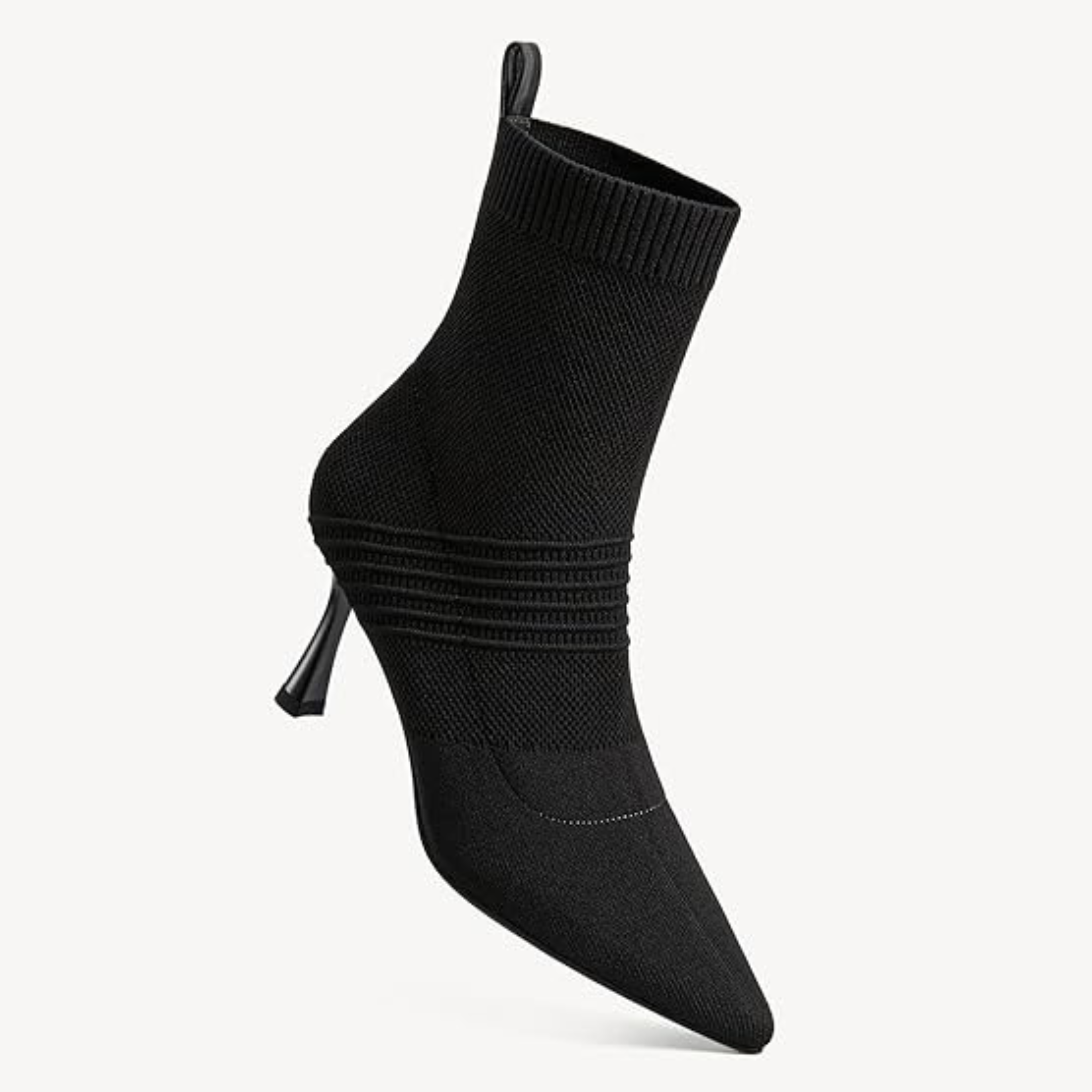 Women’s Pointed Toe Ankle Boots – 3 Inch Kitten Heel, Slip-On