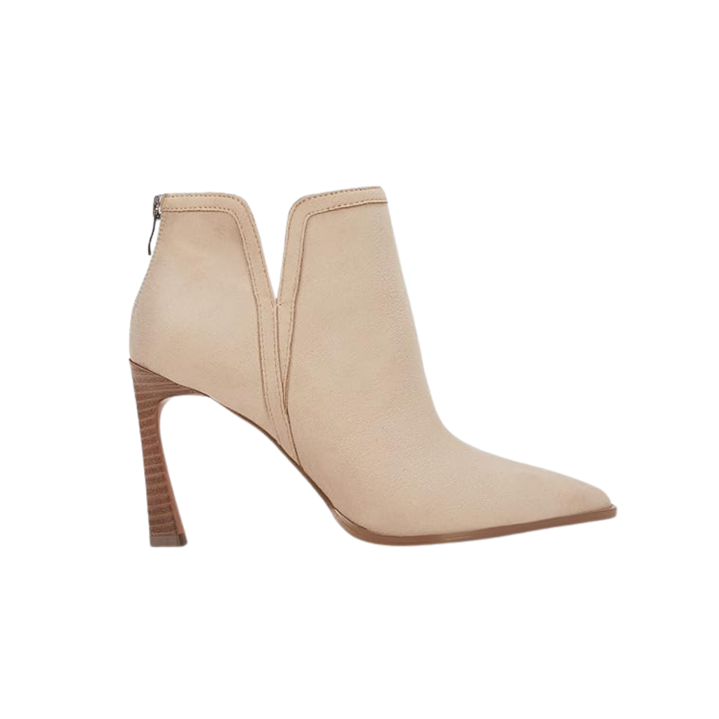 Women’s Pointed Toe Ankle Booties – V-Cut Design, High Heel