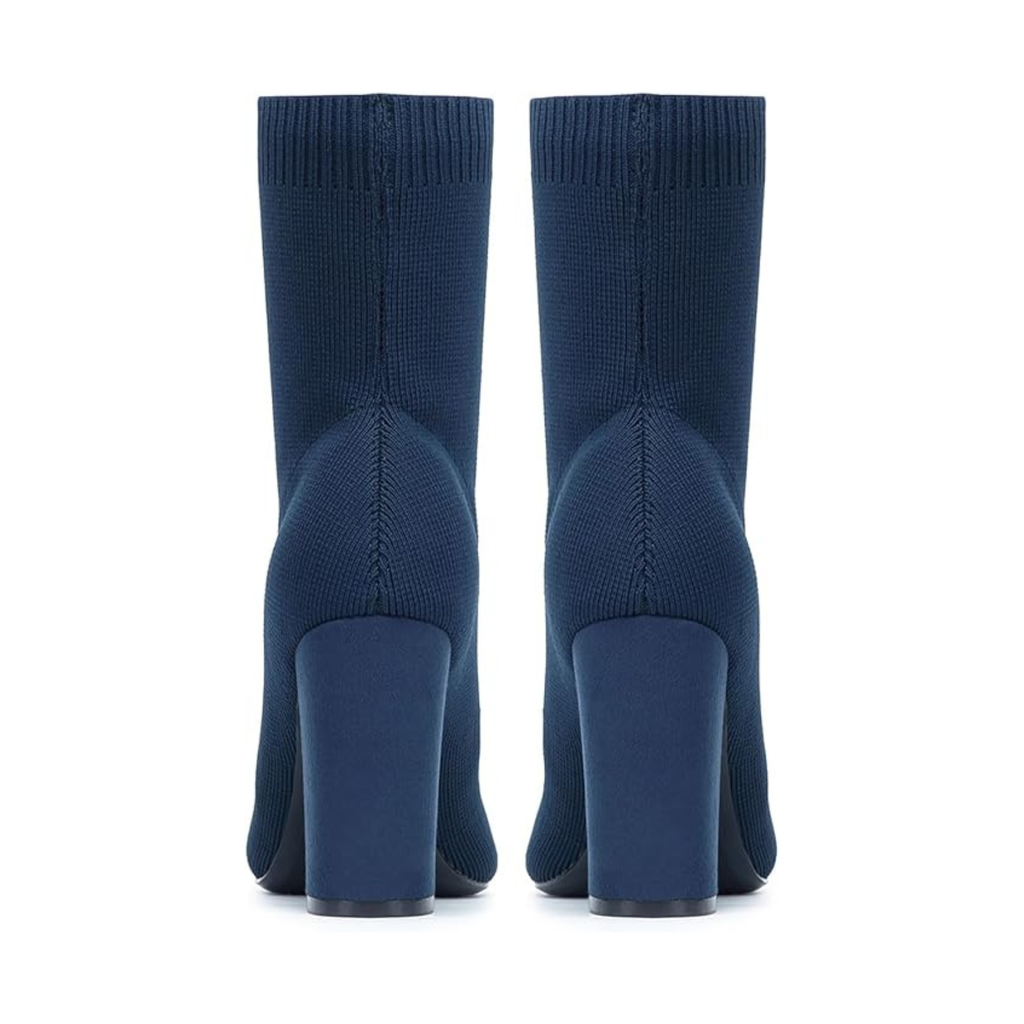 Women’s Pointed Toe Sock Ankle Boots – Stiletto Heel, Stretch Knit