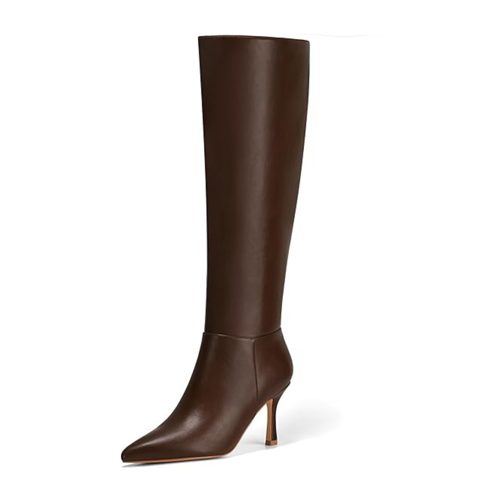 Knee-High Kitten Heel Boots