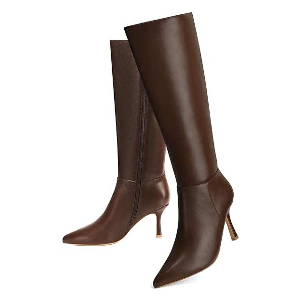 Knee-High Kitten Heel Boots