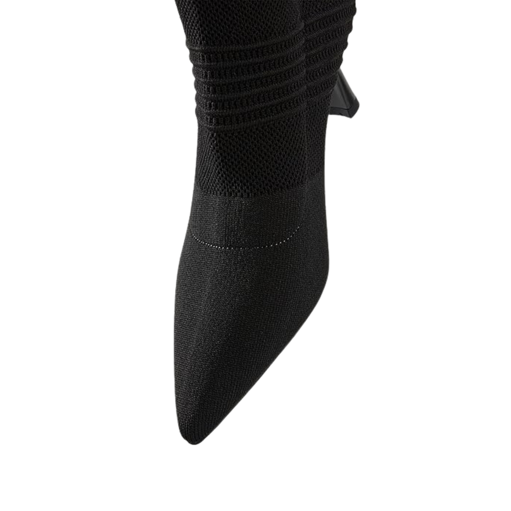 Women’s Pointed Toe Ankle Boots – 3 Inch Kitten Heel, Slip-On