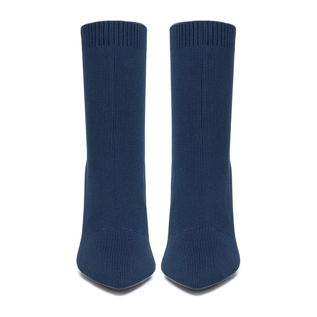 Women’s Pointed Toe Sock Ankle Boots – Stiletto Heel, Stretch Knit