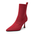 Women’s Pointed Toe Ankle Boots – 3 Inch Kitten Heel, Slip-On