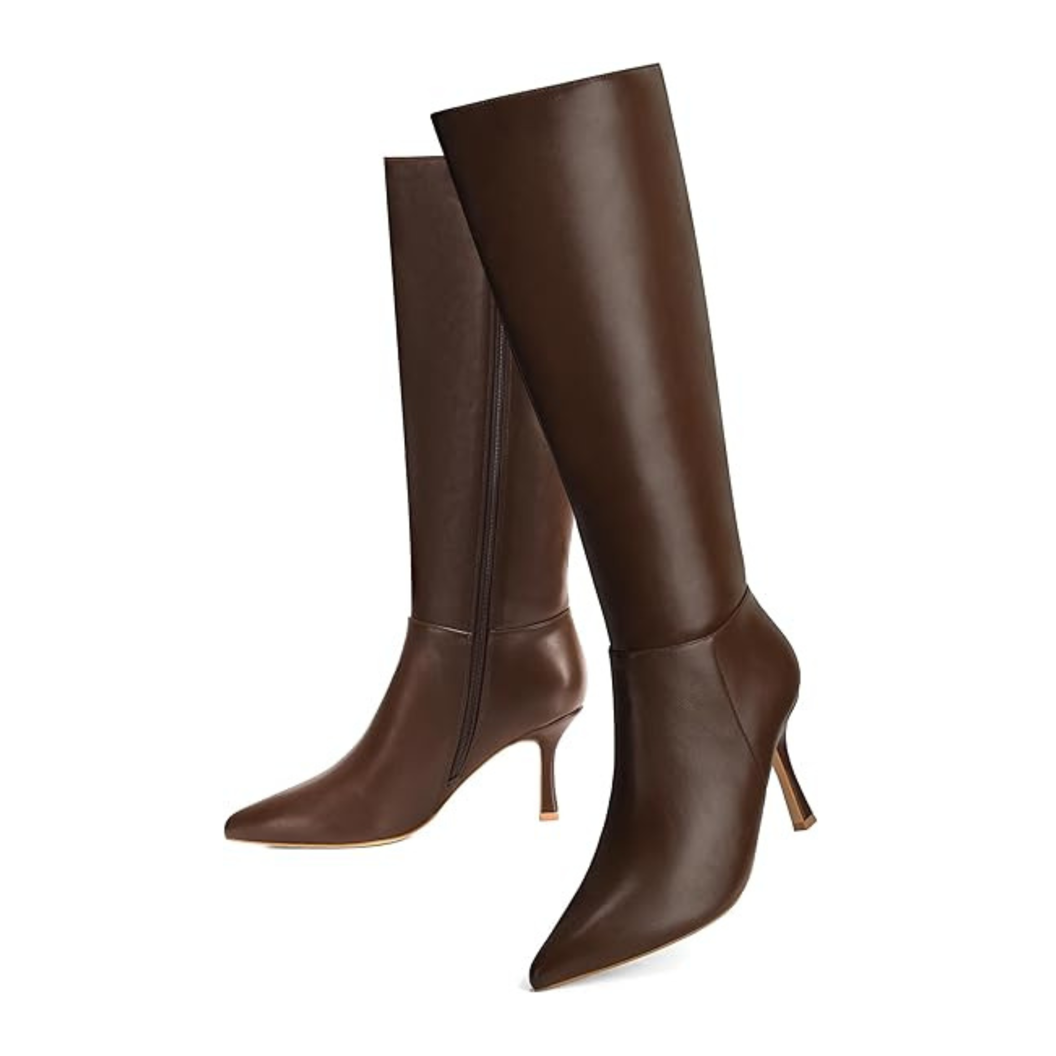 Knee-High Kitten Heel Boots