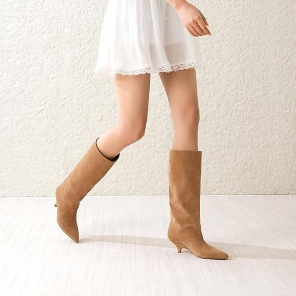 Women’s Knee-High Kitten Heel Boots