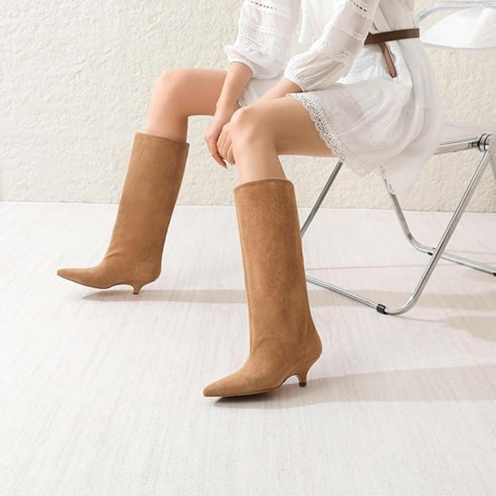 Women’s Knee-High Kitten Heel Boots