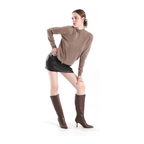 Knee-High Kitten Heel Boots