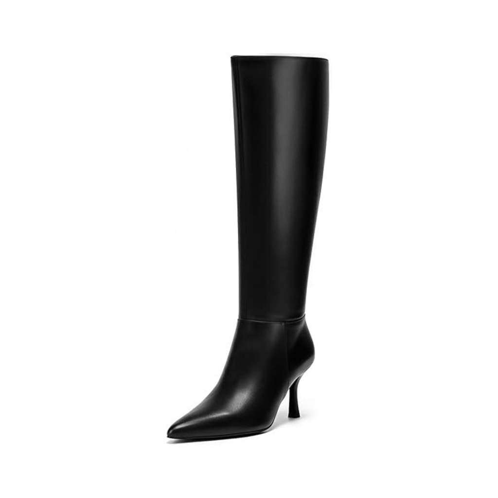 Knee-High Kitten Heel Boots
