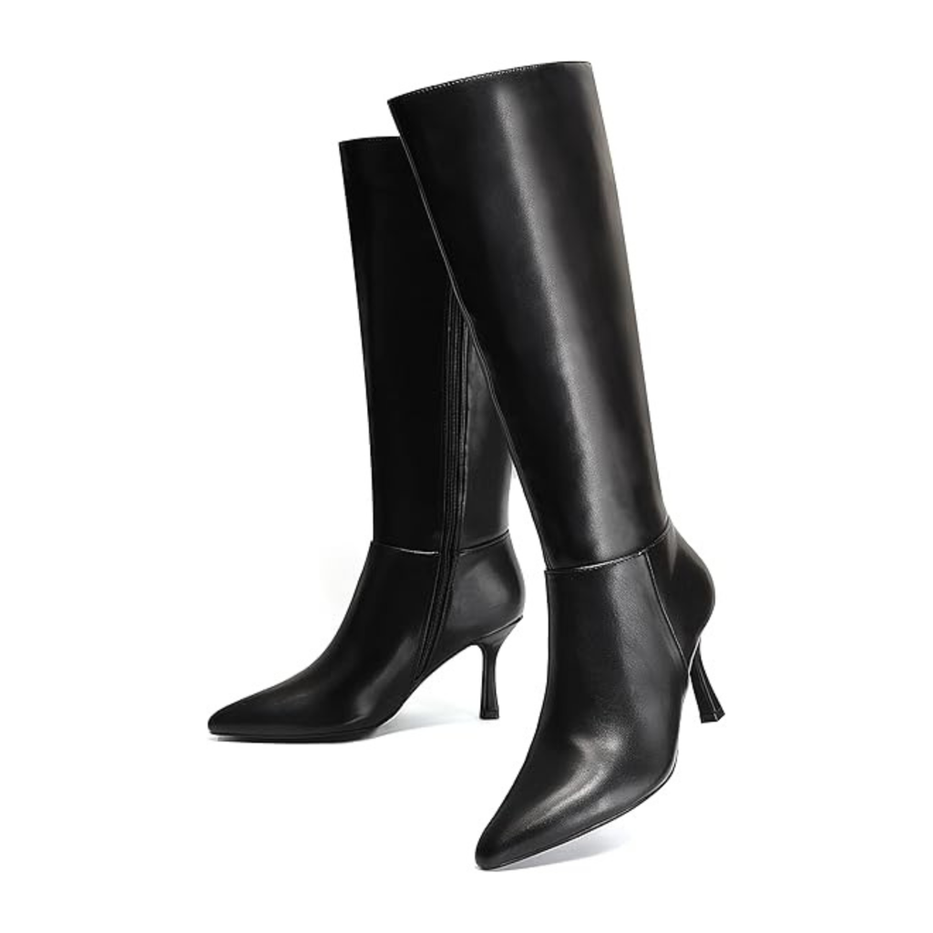 Knee-High Kitten Heel Boots