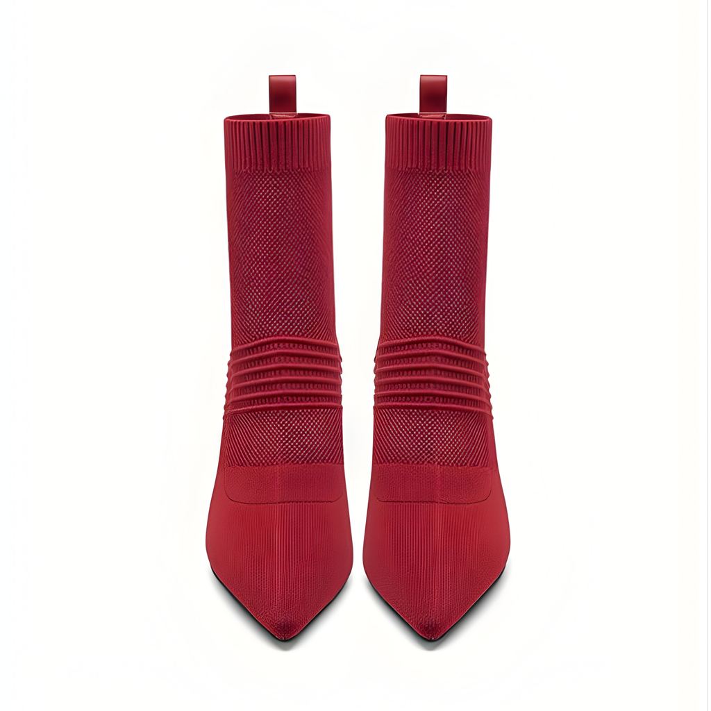 Women’s Pointed Toe Ankle Boots – 3 Inch Kitten Heel, Slip-On