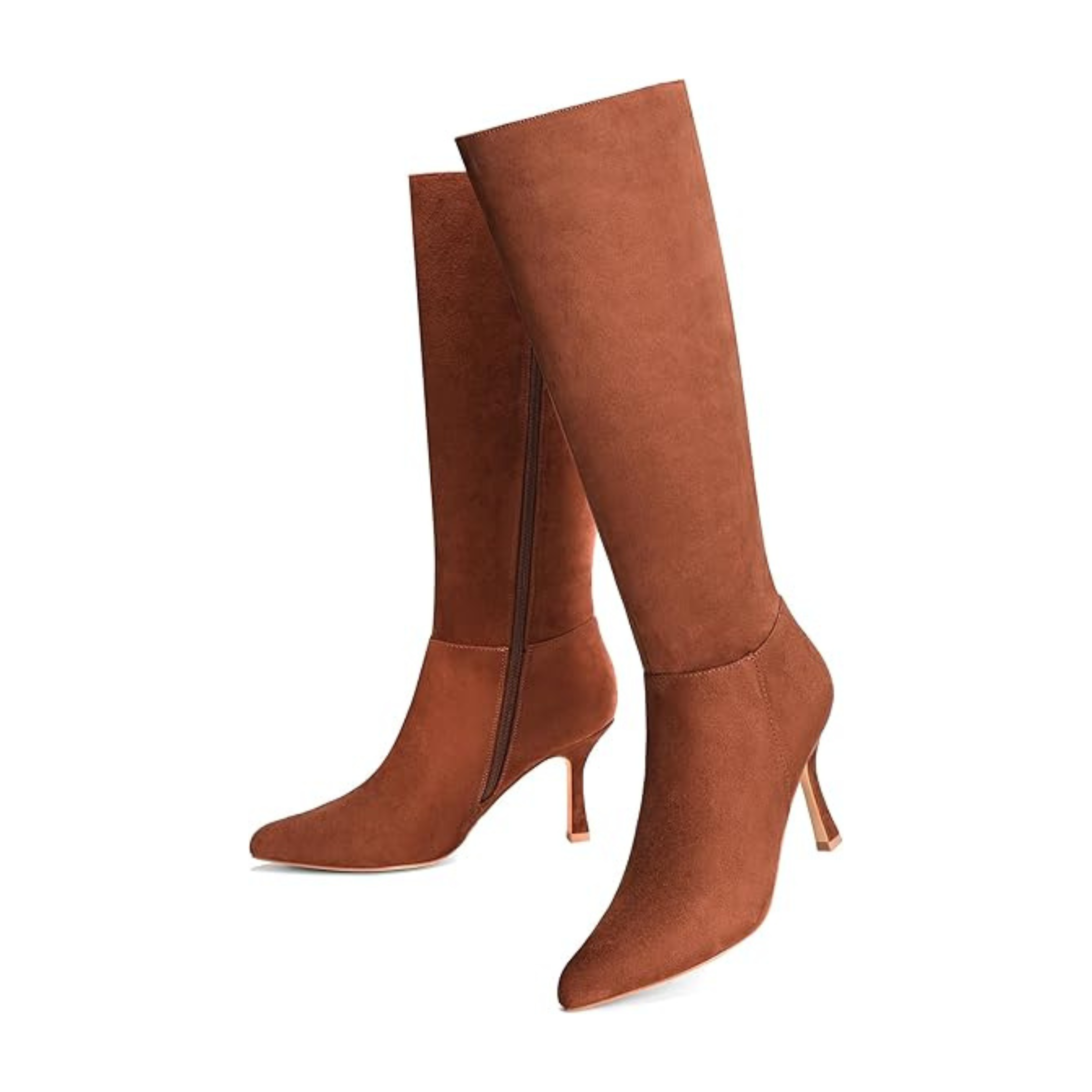 Knee-High Kitten Heel Boots