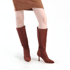 Knee-High Kitten Heel Boots