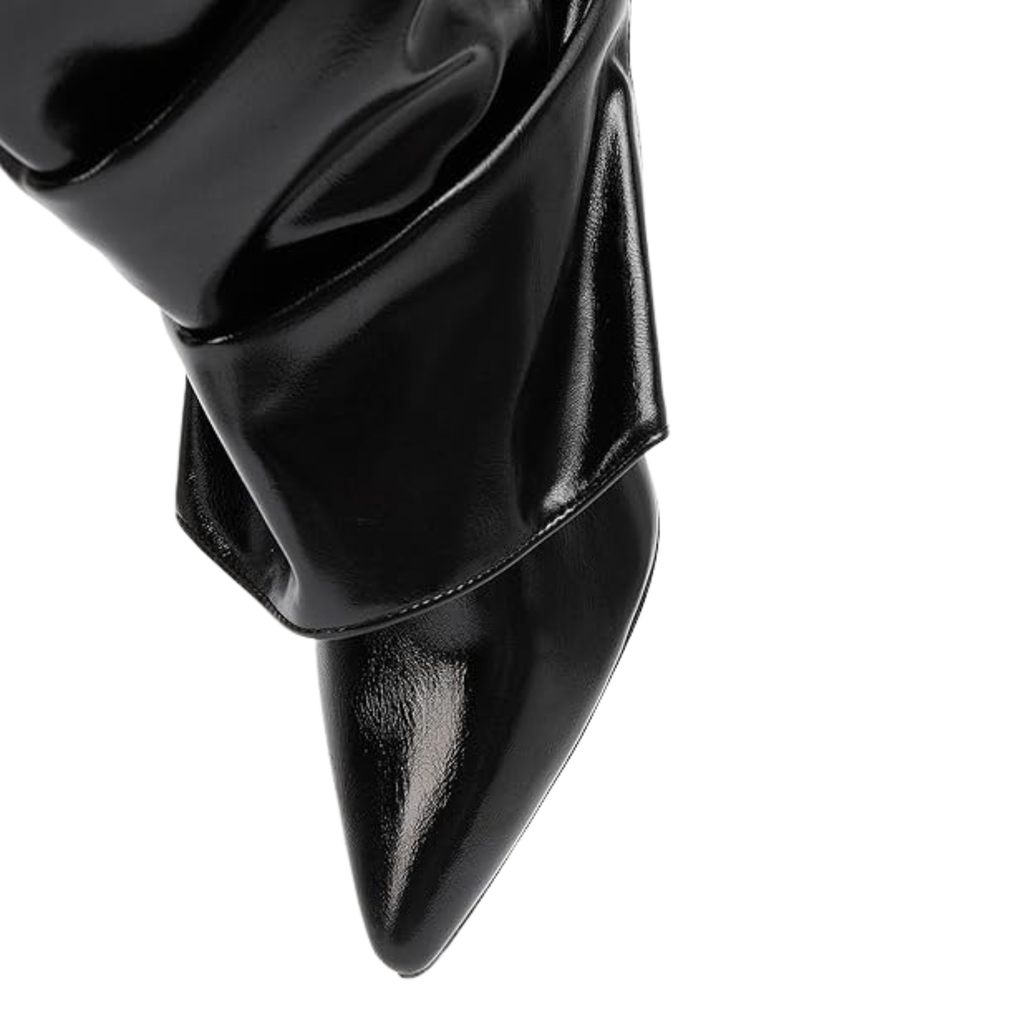 Women’s Pointed Toe Stiletto Ankle Boots – Rivet Detail, Faux Leather