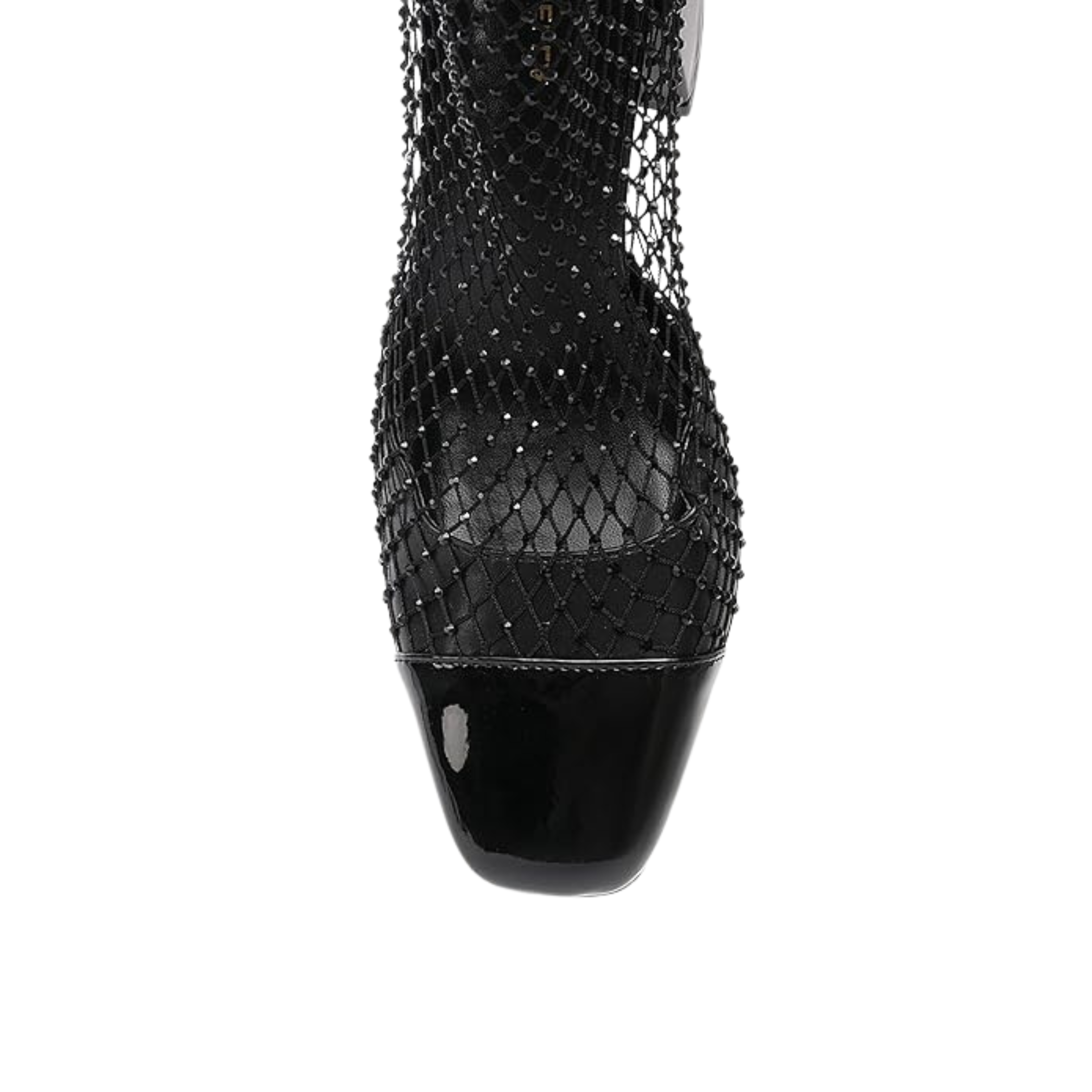 Women’s Mesh Ankle Booties – Square Toe, Block Heel, Slip-On