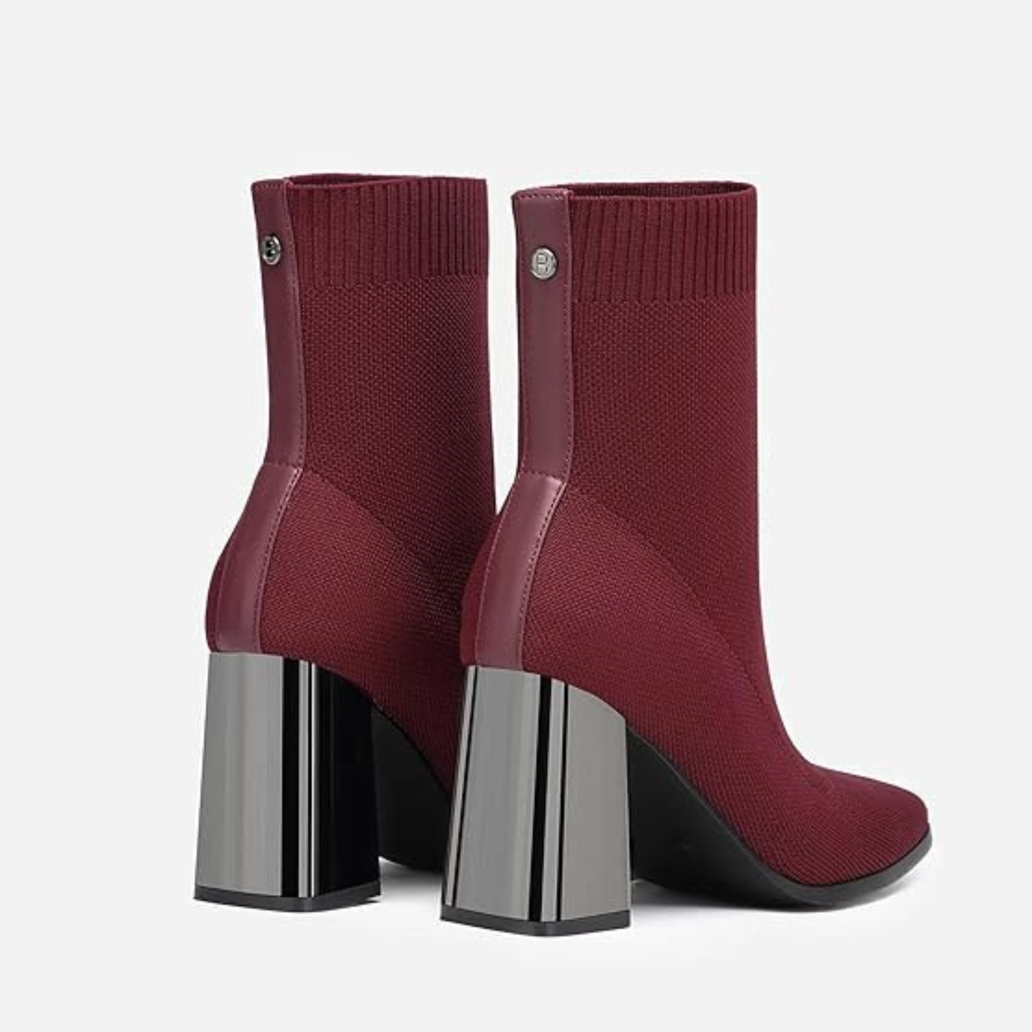 Women’s Pointed Toe Sock Ankle Boots – Stiletto Heel, Stretch Knit