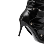 Women’s Pointed Toe Stiletto Ankle Boots – Rivet Detail, Faux Leather