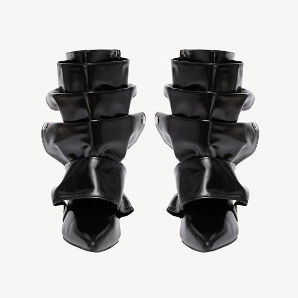 Women’s Pointed Toe Stiletto Ankle Boots – Rivet Detail, Faux Leather