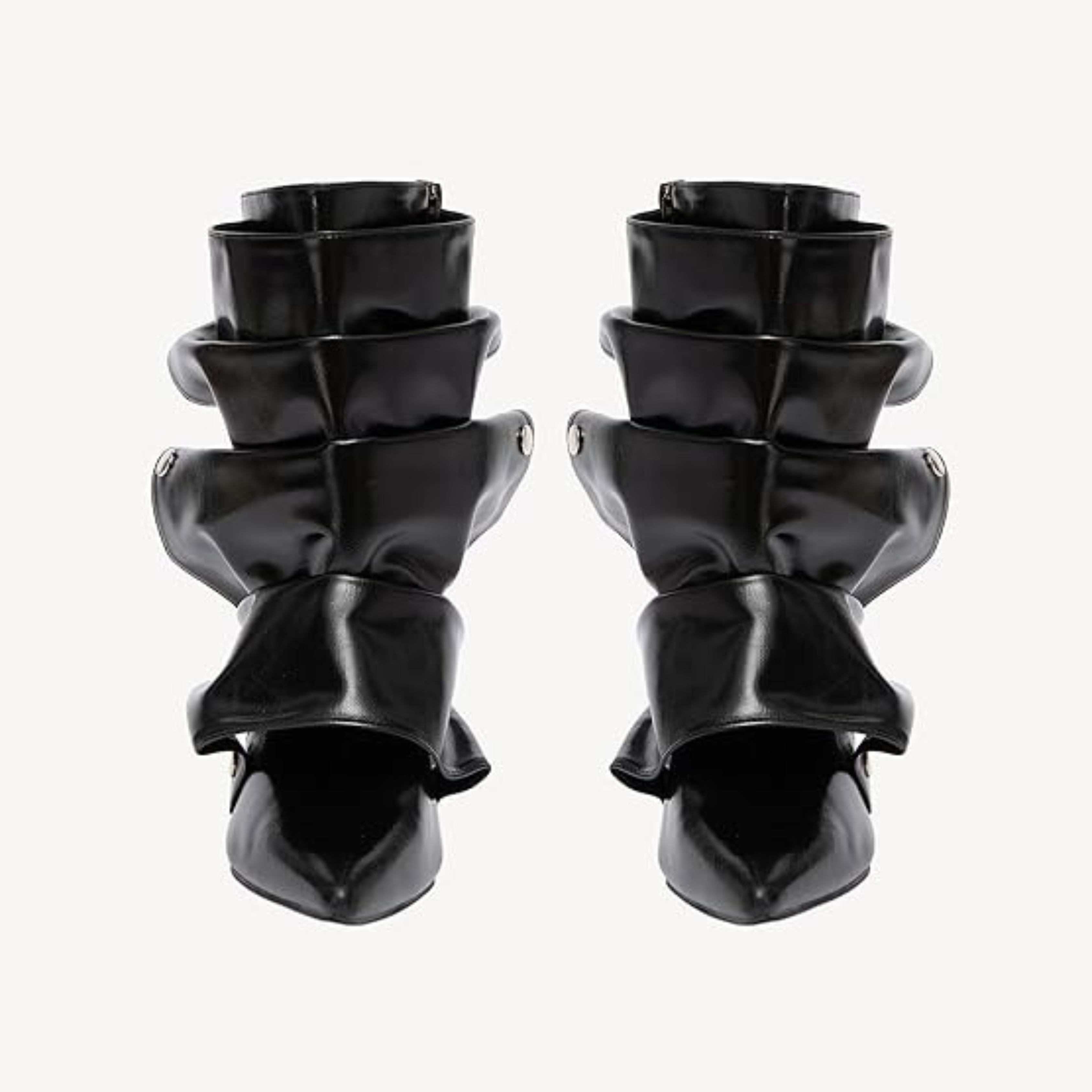 Women’s Pointed Toe Stiletto Ankle Boots – Rivet Detail, Faux Leather