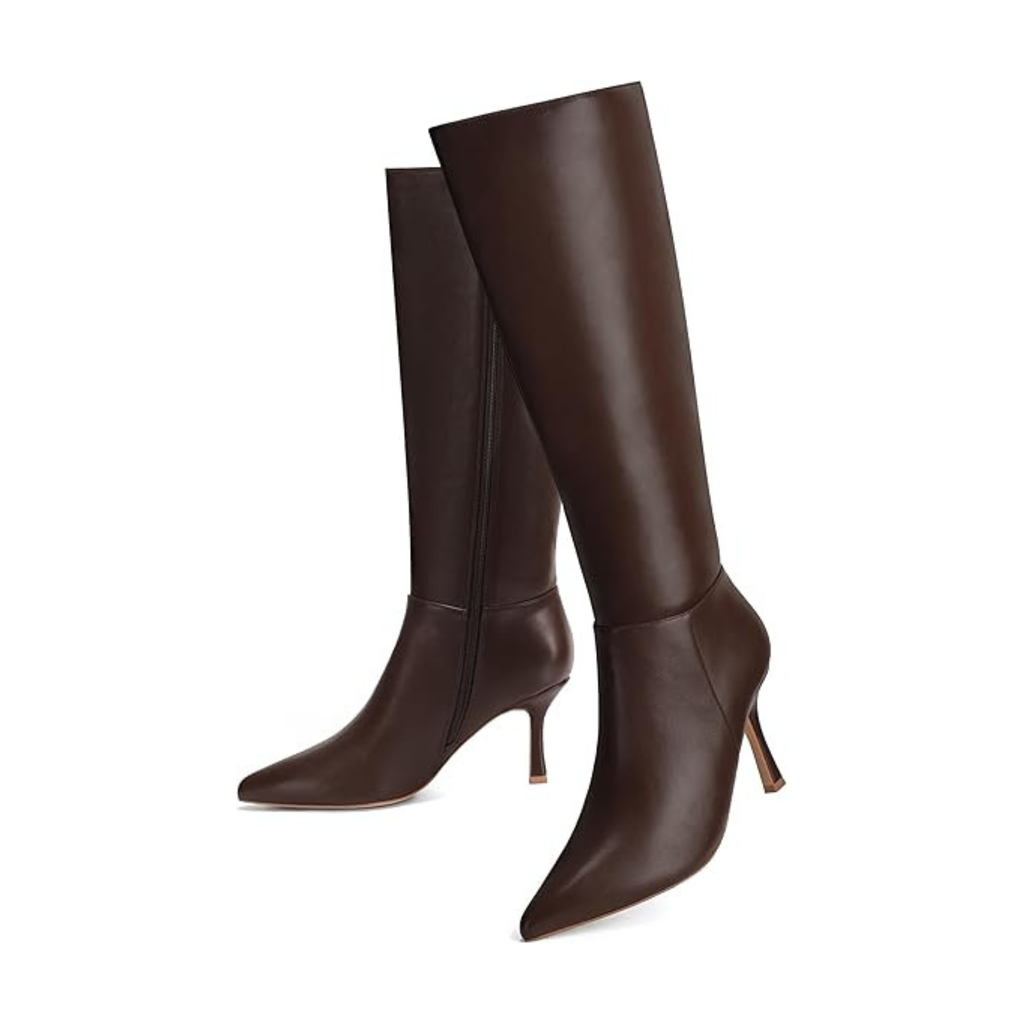 Knee-High Kitten Heel Boots