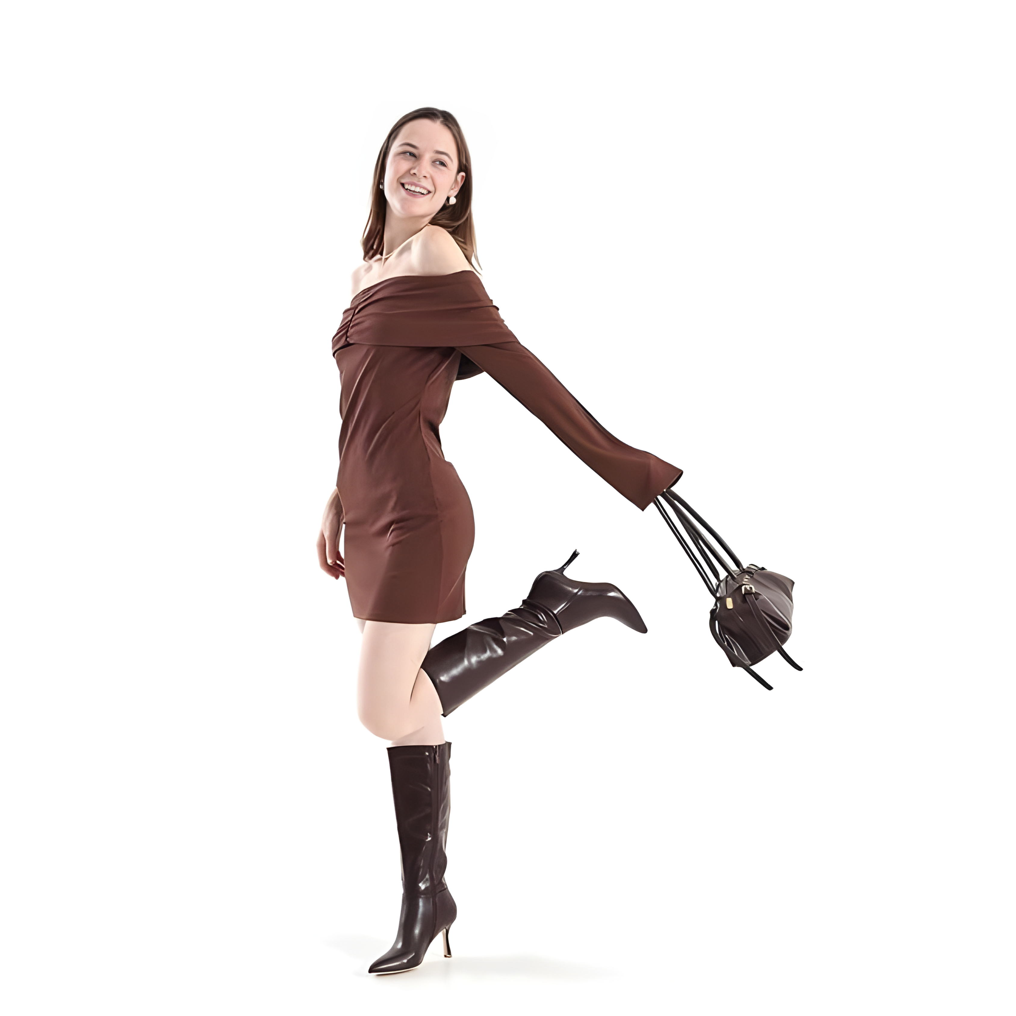 Knee-High Kitten Heel Boots