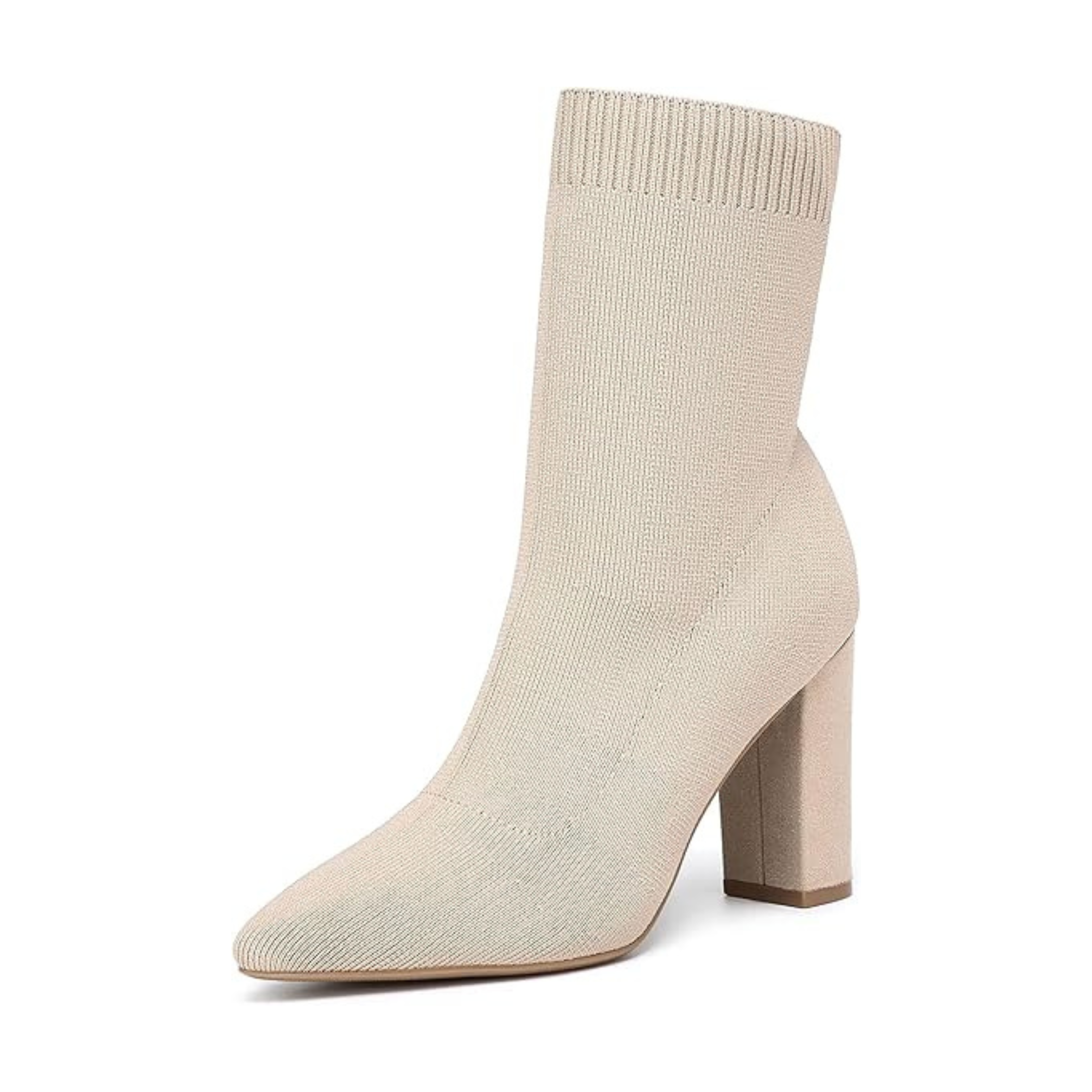 Women’s Pointed Toe Sock Ankle Boots – Stiletto Heel, Stretch Knit