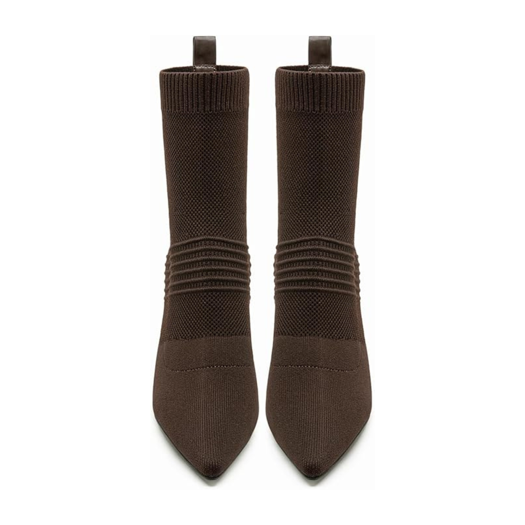 Women’s Pointed Toe Ankle Boots – 3 Inch Kitten Heel, Slip-On